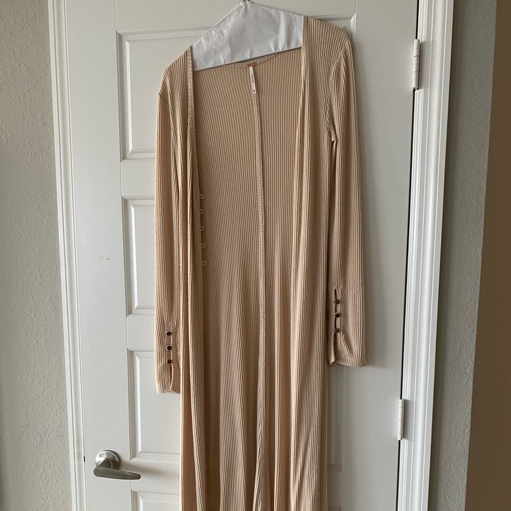 Free people feather duster cardigan - cream XS
